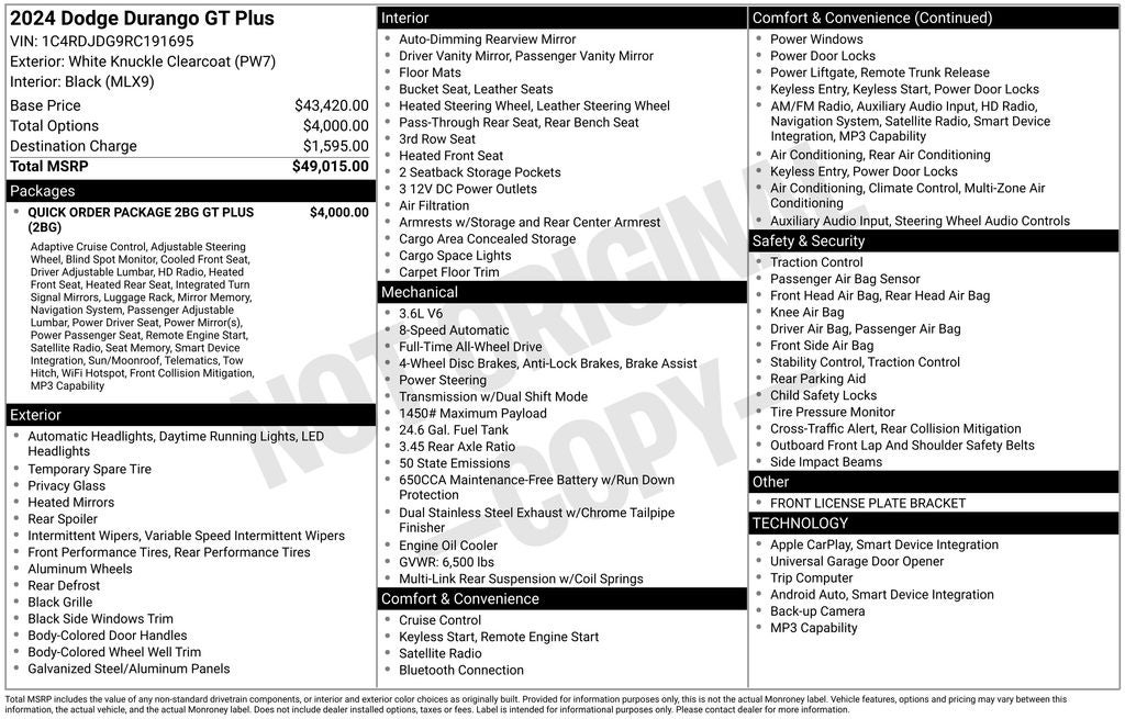 2024 Dodge Durango GT Plus
