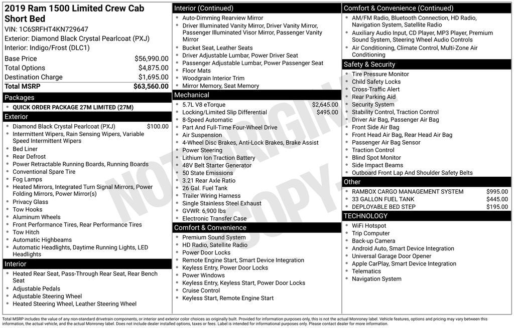 2019 RAM 1500 Limited