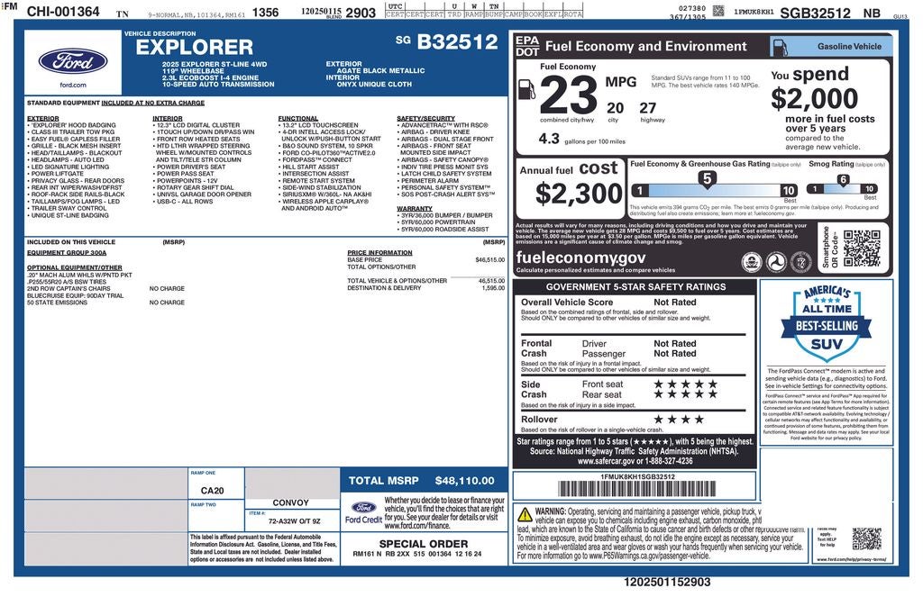 2025 Ford Explorer ST-Line