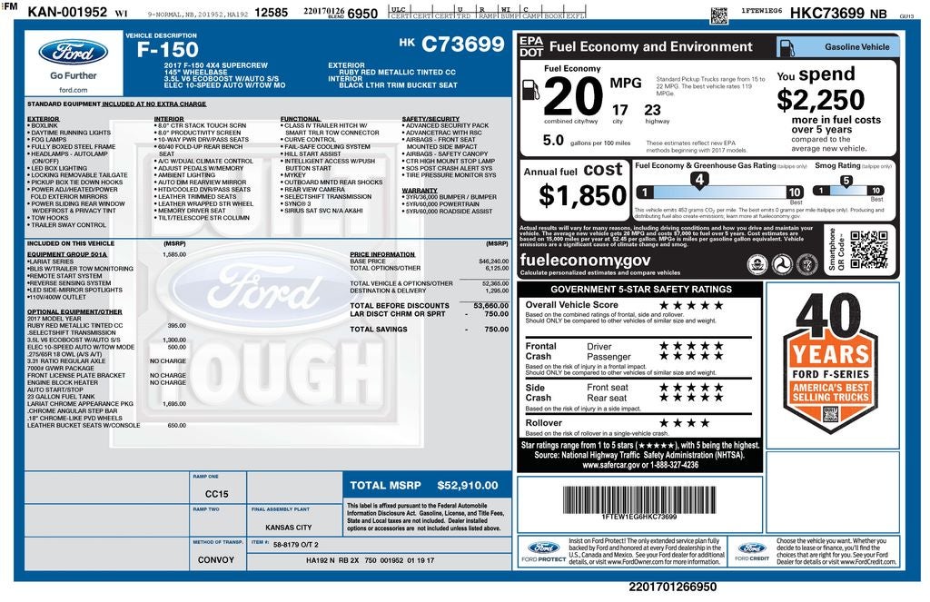 2017 Ford F-150 Lariat