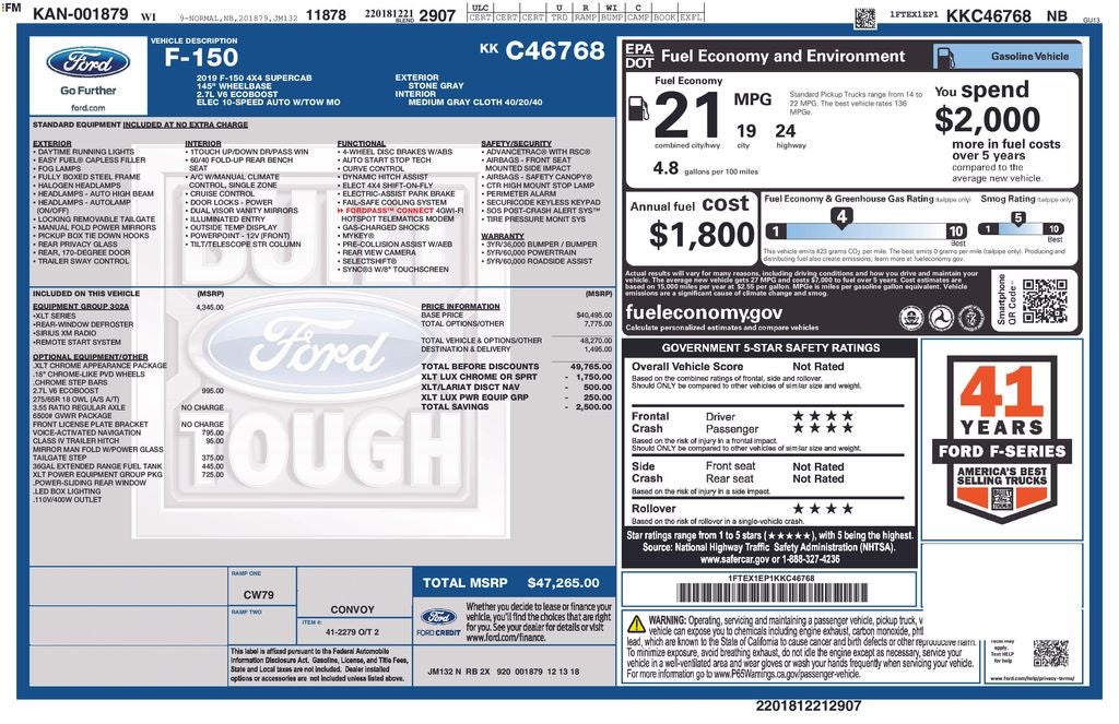 2019 Ford F-150 XL