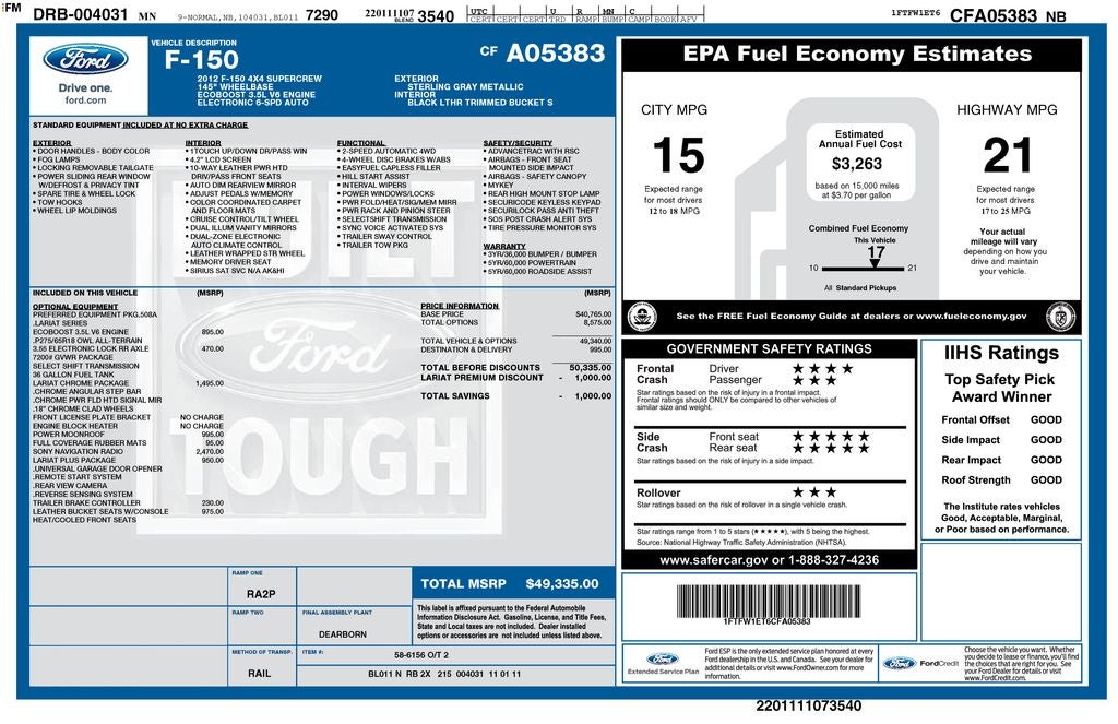 2012 Ford F-150 XL