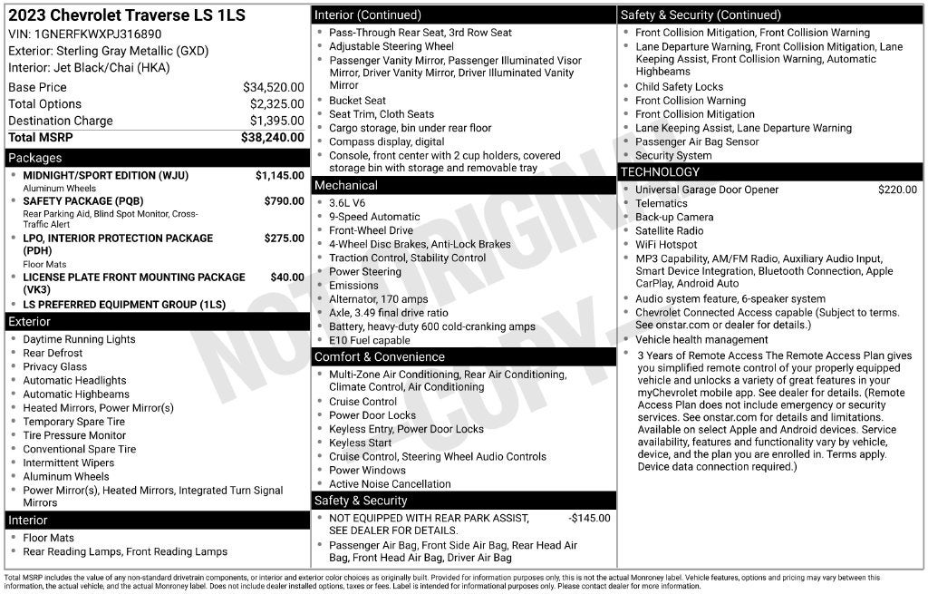 2023 Chevrolet Traverse LS w/1LS