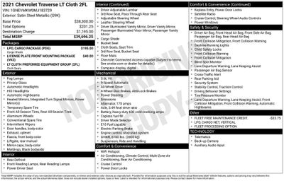 2021 Chevrolet Traverse LT Cloth