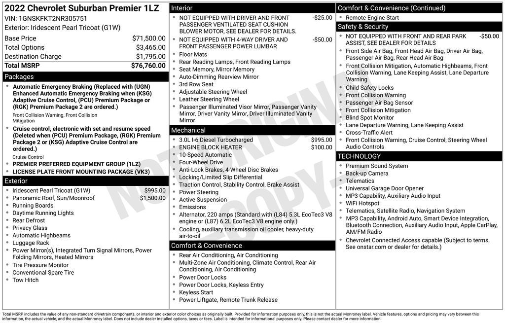 2022 Chevrolet Suburban Premier