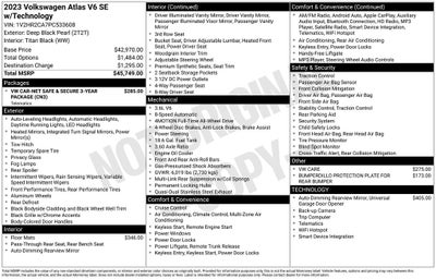 2023 Volkswagen Atlas 3.6L V6 SE w/Technology