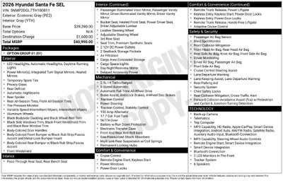 2026 Hyundai Santa Fe SEL
