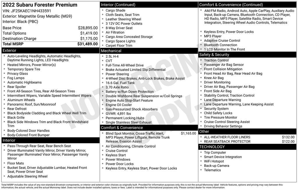 2022 Subaru Forester Premium