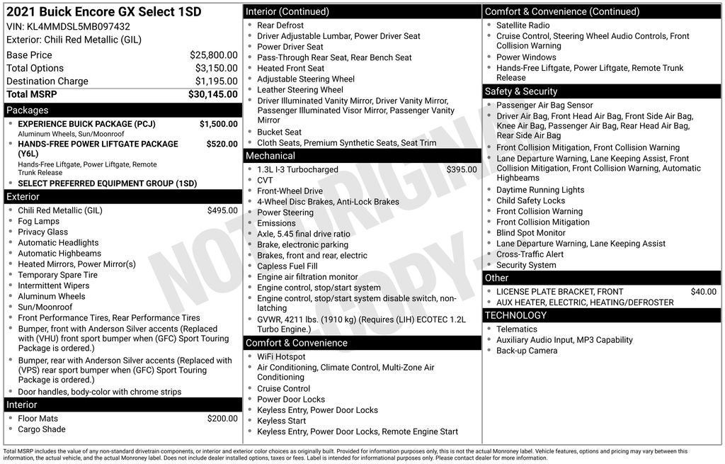 2021 Buick Encore GX Select
