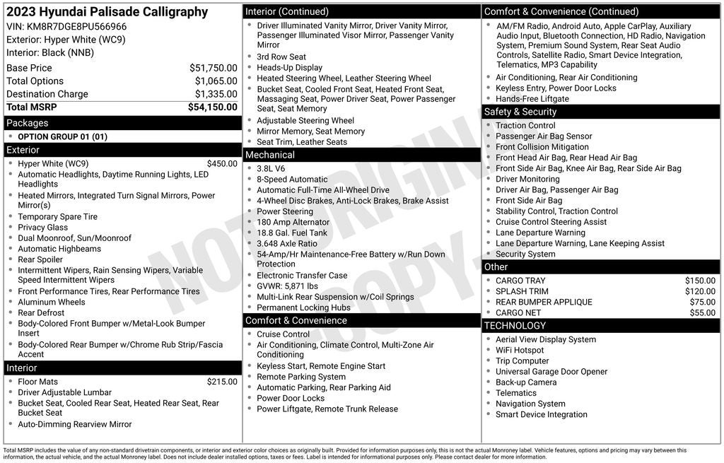 2023 Hyundai Palisade Calligraphy