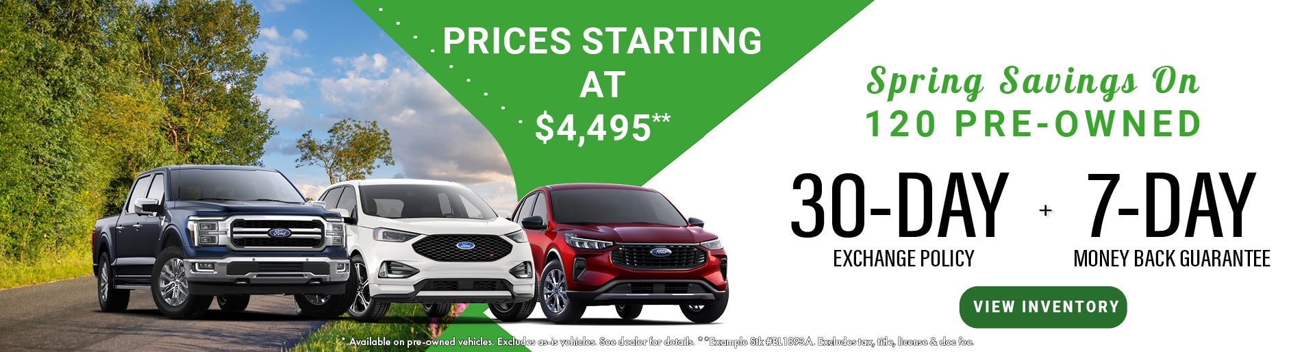 PRe-Owned Spring Savings at Stevens Point Ford in Stevens Point, WI.